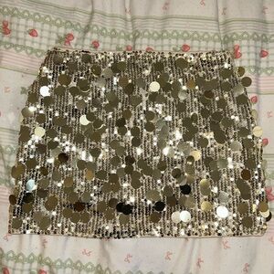 Sequin Gold Skirt